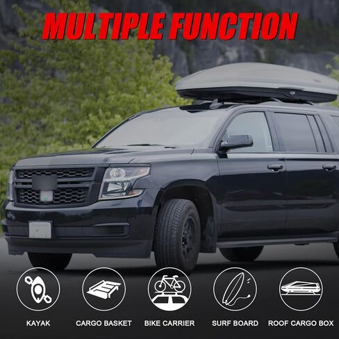 Max Loading 220LB Heavy Duty Aluminum Roof Rack Cross Bar Compatible with 2015-2020 GMC Yukon & Yukon XL, Chevrolet Suburban & Tahoe, Cadillac Escalade & Escalade ESV Heavy Duty Roof Rails Crossbar in Saudi Arabia