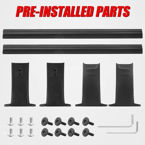 Max Loading 220LB Heavy Duty Aluminum Roof Rack Cross Bar Compatible with 2015-2020 GMC Yukon & Yukon XL, Chevrolet Suburban & Tahoe, Cadillac Escalade & Escalade ESV Heavy Duty Roof Rails Crossbar in Saudi Arabia