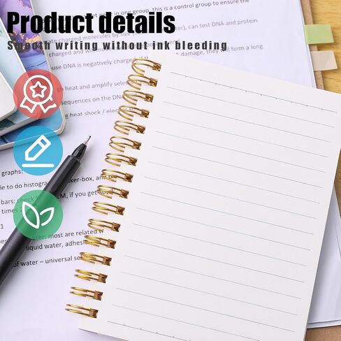 Koogel 4PCS Mini Spiral Notepads A6, Small Notebook Journal Marbleized Pocket Notebooks College Ruled Notepads for Women Gift Office School Supplies in Saudi Arabia