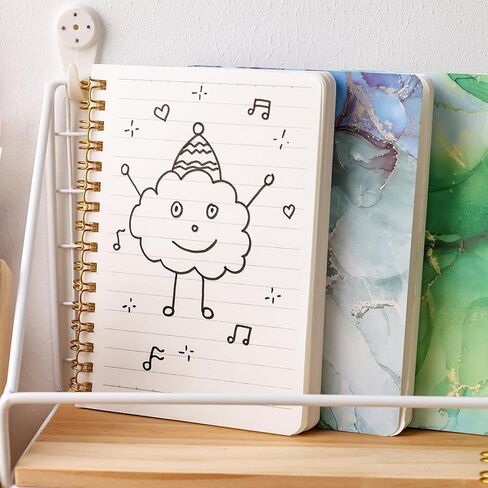 Koogel 4PCS Mini Spiral Notepads A6, Small Notebook Journal Marbleized Pocket Notebooks College Ruled Notepads for Women Gift Office School Supplies in Saudi Arabia