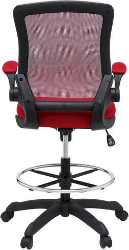 Modway Veer Reception Desk Flip-Up Arm Drafting Chair in Black in Kuwait
