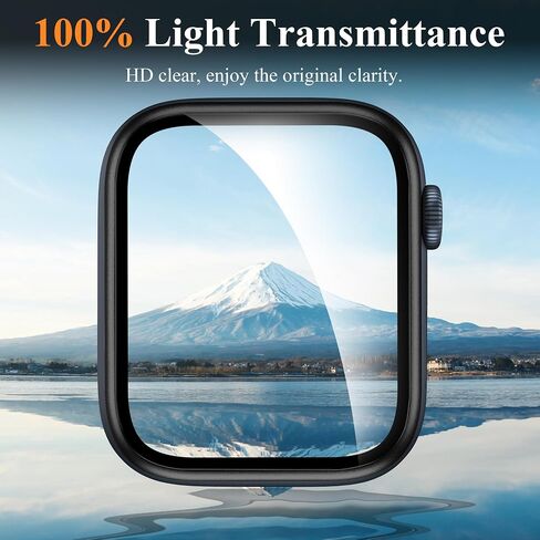 EWUONU [2 Pack] Tempered Glass Screen Protector for Apple Watch SE(2nd Gen)/SE Series 6/5/4 40mm, Metal Frame Full Coverage Waterproof Bubble-Free Anti-Scratch HD Clear Film for iWatch SE 2/SE/6/5/4 in Saudi Arabia