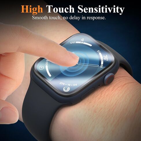 EWUONU [2 Pack] Tempered Glass Screen Protector for Apple Watch SE(2nd Gen)/SE Series 6/5/4 40mm, Metal Frame Full Coverage Waterproof Bubble-Free Anti-Scratch HD Clear Film for iWatch SE 2/SE/6/5/4 in Saudi Arabia