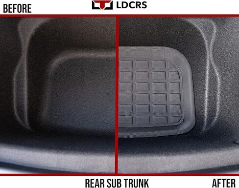 سجادات صندوق السيارة الأمامي من Tesla Model Y وسجاد صندوق السيارة الخلفي الفرعي 2024 2023 2022 2021 - سجادات صندوق السيارة الخلفي لجميع الأحوال الجوية - سجادات صندوق السيارة الخلفي المقاومة للماء ثلاثية الأبعاد بدون شعار - بطانات شديدة التحمل غير قابلة لل in Kuwait