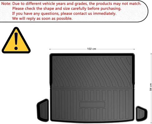 Cherokee Cargo Liners - All-Weather Protection Rear Cargo Trunk Tray Floor Mats Compatible with 2014-2018 Jeep Cherokee, 3D Modeling Waterproof Durable Odorless Black TPO Accessories Custom-Fit in Saudi Arabia