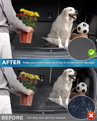 Mixsuper Cargo Liner for Tahoe 2015-2020, Trunk Mat for Tahoe Accessories All Weather Cargo Mat Rear Trunk Liner Black in Kuwait