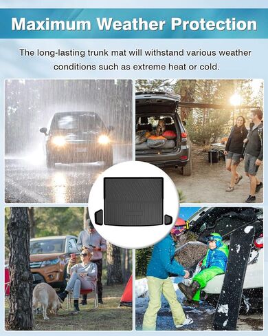 Mixsuper Cargo Liner for Tahoe 2015-2020, Trunk Mat for Tahoe Accessories All Weather Cargo Mat Rear Trunk Liner Black in Kuwait