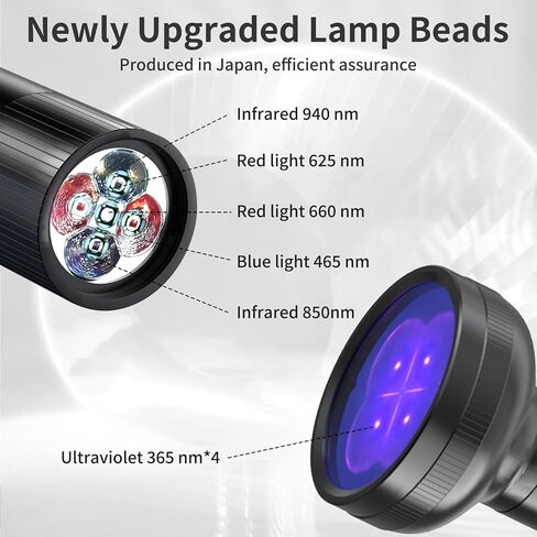 Red Light Therapy Device, Cold Sore Canker Sore Treatment for Lips, Handheld Infrared Light Therapy for Mouth Sore Relief, Nose Ear Knee Hands Joint Muscle Nerve Pain Relief 3-in-1 Device in Kuwait