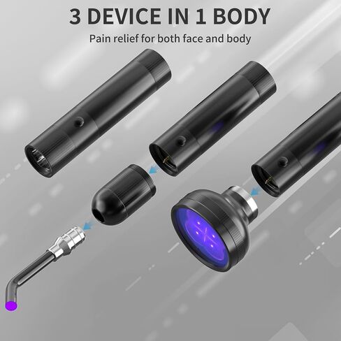 Red Light Therapy Device, Cold Sore Canker Sore Treatment for Lips, Handheld Infrared Light Therapy for Mouth Sore Relief, Nose Ear Knee Hands Joint Muscle Nerve Pain Relief 3-in-1 Device in Kuwait