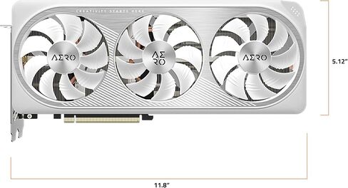 GIGABYTE GeForce RTX 4070 AERO OC V2 12G Graphics Card, 3X WINDFORCE Fans, 12GB 192-bit GDDR6X, GV-N4070AERO OCV2-12GD Video Card in Saudi Arabia
