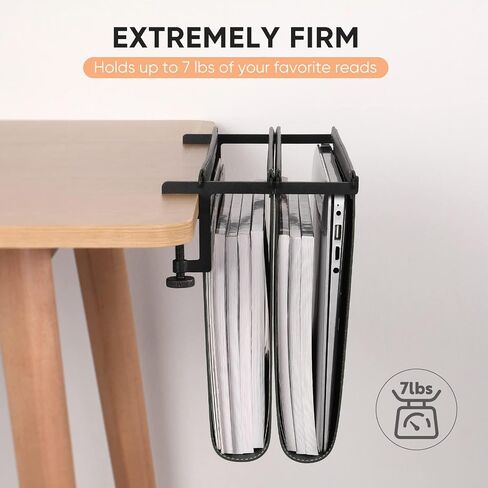 Hanging Desk File Organizer, Vertical Hanging Desk Storage,Under Desk Storage，Sturdy File Holder and Laptop Holder for offices, homes, schools, Ideal Desk-Side Storage Solution，Fits A4-Size in Saudi Arabia