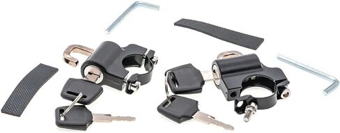 New Universal Motorcycle Helmet Lock Anti-Theft Motorcycle Helmet Lock Aluminum Alloy Locks (2 Set) in Saudi Arabia