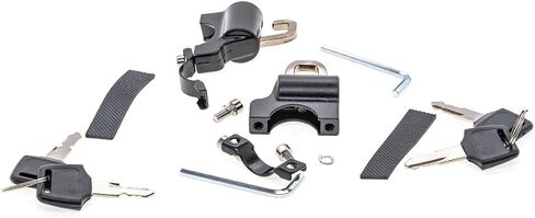 New Universal Motorcycle Helmet Lock Anti-Theft Motorcycle Helmet Lock Aluminum Alloy Locks (2 Set) in Saudi Arabia