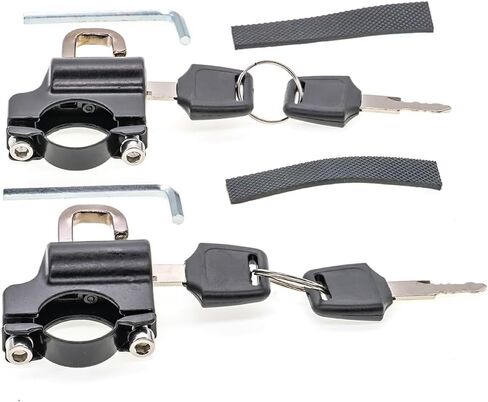 New Universal Motorcycle Helmet Lock Anti-Theft Motorcycle Helmet Lock Aluminum Alloy Locks (2 Set) in Saudi Arabia