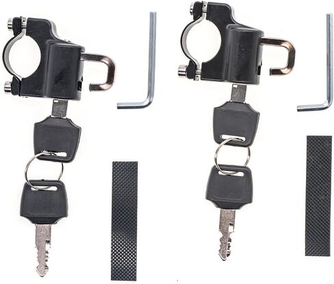 New Universal Motorcycle Helmet Lock Anti-Theft Motorcycle Helmet Lock Aluminum Alloy Locks (2 Set) in Saudi Arabia