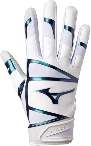 Mizuno F-257 Women's Softball Batting Gloves | Pair | Full Grain Leather Palm | AirMesh Inserts | QuikAdjust Wrist Tab in Saudi Arabia