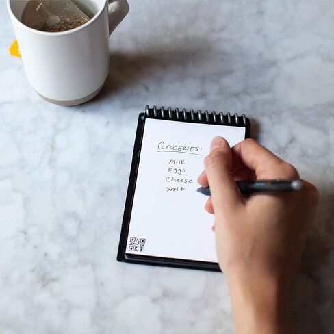 Rocketbook Smart Reusable Notebook - Dotted Grid Eco-Friendly Notebook with 1 Pilot Frixion Pen & 1 Microfiber Cloth Included - Atomic Red Cover, Mini Size (3.5" x 5.5") in Saudi Arabia