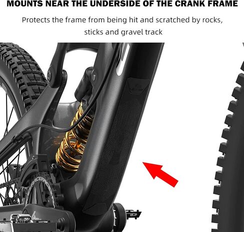 High Impact Bicycle Frame Guard, Mountain Bike Down Tube Frame Protector, MTB Bicycle Frame Tape - Protects Your Bike from Scratches and Dings in Saudi Arabia