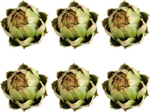 Large Green Artificial Artichokes Fruits - Fake Fruits and Realistic Vegetables for Kitchen Bowl and Vase Filler Decorations (4) in Saudi Arabia