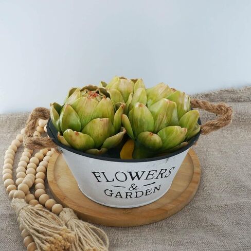 Large Green Artificial Artichokes Fruits - Fake Fruits and Realistic Vegetables for Kitchen Bowl and Vase Filler Decorations (4) in Saudi Arabia