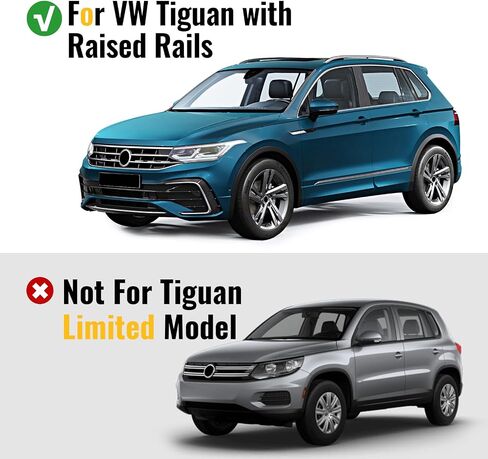 BougeRV Roof Rack Cross Bars Compatible with Volkswagen VW Atlas 2017-2024 with Anti-Theft Lock Aluminum Anti-Rust Crossbars for Roof Cargo Carrier Bag Kayak Canoe Bike Luggage Snowboard, Black in Saudi Arabia