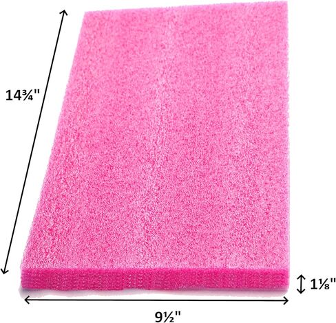 كتلة إسفنجية مضادة للكهرباء الساكنة مقاس 14.75 بوصة × 9.5 بوصة صفائح بولي إيثيلين وردية سميكة مقاس 1-1/8 بوصة للتغليف أو الحرف اليدوية in Kuwait