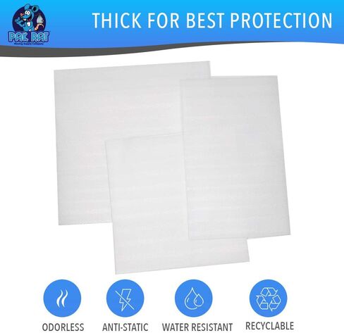 (3 أحجام) 50 قطعة من الأكياس أو الملاءات الإسفنجية الفاخرة للتغليف، وغطاء حماية للأطباق والأطباق والزجاج والأكواب والأقداح والأواني الصينية والبورسلين والأشياء الثمينة لنقل وتخزين اللوازم من باك رات in Kuwait