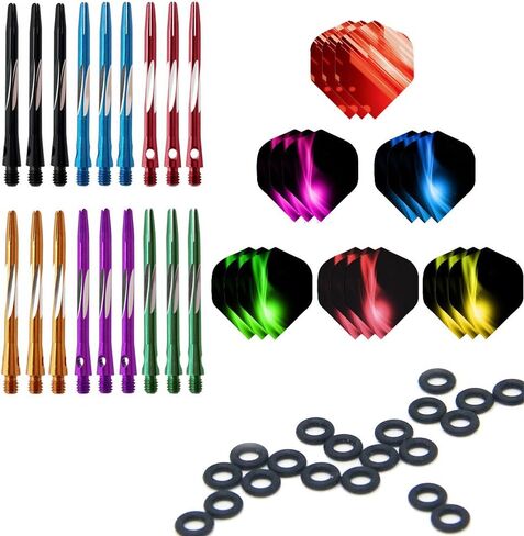 Dart shafts Aluminium 12/15/18pcs-alu Dart shafts mit O-Rings in Saudi Arabia