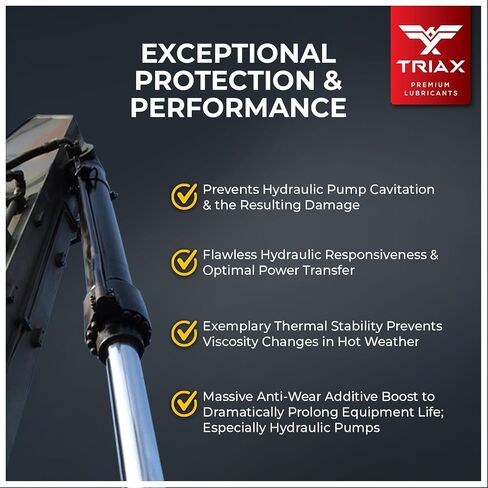 TRIAX Powerflow MV 46 Premium HLP Hydraulic Oil, 6000 Hour Extended Life, Double Anti-Wear, True All Season, -40 F Pour Point (5 Gallon Pail) in Saudi Arabia