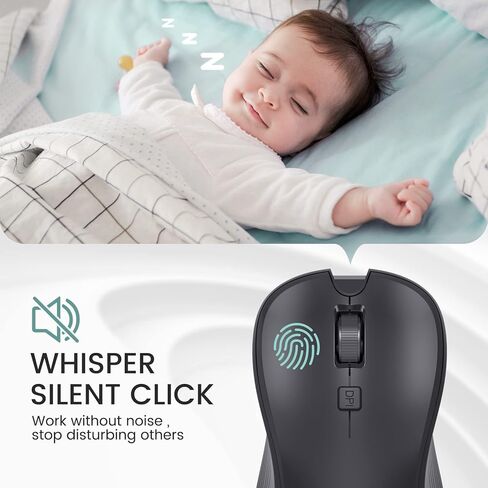 مجموعة لوحة مفاتيح وماوس لاسلكية، لوحة مفاتيح كمبيوتر مريحة كاملة الحجم 2.4 جيجا مع مسند للمعصم وماوس لاسلكي قابل للتعديل بـ 3 مستويات DPI لأجهزة Windows/MacOS وأجهزة الكمبيوتر المكتبية/المحمولة in Kuwait