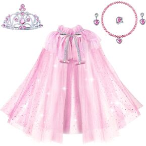 Heyzeibo Princess Dresses for girls 4-6, Princess Cape Set, Princess Dressing Up Toys Role Play Gifts for Christmas Birthday