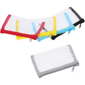 5 Pcs 6 x 3.5-inch Clear Waterproof Cosmetic Bag with Zipper Small Makeup Pouches for Purse Mini Clear Zipper Bag Small Travel Kit Storage Pouch for Bathroom Vacation Organizing