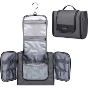 WITZMAN Toiletry Bag for Men Women Large Hanging Multi-organization Bathroom Bag Water-resistant Dopp Kit Shaving Bag Men(B690 Black)