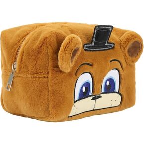Five Nights At Freddy’s Freddy 8" Brown Faux Fur Cosmetic Bag