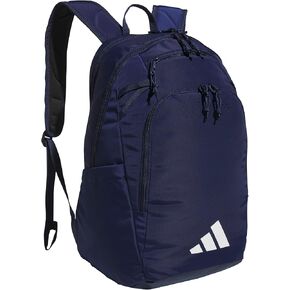 adidas Defender 5 Team Sports Backpack (33L) Durable Large Athletic Gym Laptop Travel Bag, Black/White, One Size