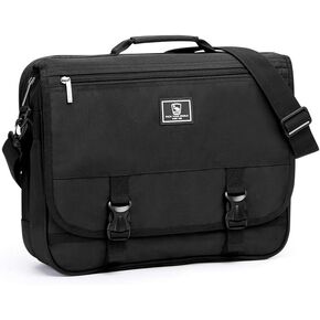 OIWAS Briefcase for 14 Inch Laptop, Messenger Bag for Men Crossbody School Satchel for Boys Multi Pockets Large Capacity Bag with Removable Shoulder Strap
