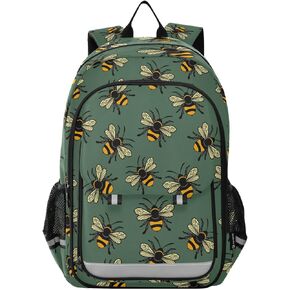ALAZA Cute Bee Backpack Bookbag Laptop Notebook Bag Casual Travel Trip Daypack for Women Men Fits 15.6 Laptop