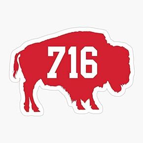 Wny Wings 716 Buffalony Buffalo Football Buffalove Bills - Sticker Graphic - Waterbottles, Hydroflask, Laptops, Phones, Cars, Lockers, Binders Decal Sticker