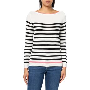 Nautica Women's Mariner Stripe Pullover Boatneck Long Sleeve