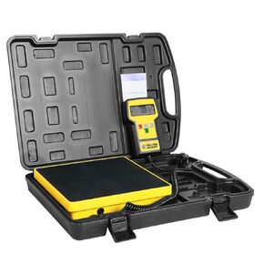YELLOW JACKET Refrigerant Scale 110 LBS HVAC Freon Scale High Precision Electronic Refrigerant Charging Weight Scale with Portable Case for All Refrigerant Recovery Tanks