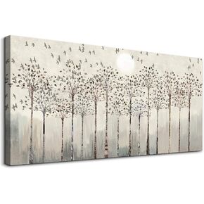 Canvas Wall Art for Living Room Trees and Birds Abstract Paintings kitchen Wall Decor Office Canvas Prints Artworks Pictures Wall Decorations for Bedroom,Large size Fashion Modern Home Decoration
