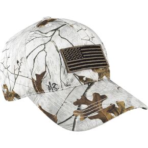 Patriotic Camo Cap with 2 American Flag Patches – Adjustable Baseball Hat for Men and Women