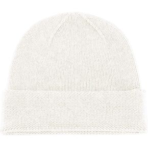 Shorts of Hawick Men's 100% Cashmere Beanie Hat - Ivory White - Made in Scotland by Love Cashmere