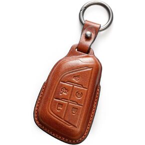 Leather Cadillac Key Fob Cover Keychain Holder car Key case protector CT4 CT5 accessories Blade shape