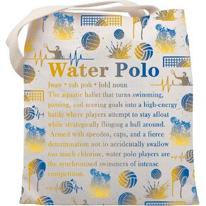 UJIMS Water Polo Gifts Water Polo Lover Tote Bag Water Polo Player Gift Water Polo Coach Team Gifts Water Polo Athletes Gift