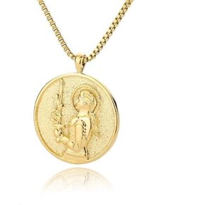 Joan of Arc Athena Artemis Necklace,Medallion Queen Necklace for Women