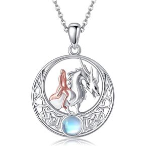 الحيوان والإنسان قلادة الفضة الاسترليني 925 لطيف الحيوان القلائد مجوهرات هدية للنساء in Kuwait