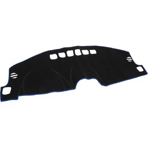 Dash Cover - Car Center Console Non-Slip Dash Board Mat - for Jeep Compass 2009-2016 - Polyester Black Blue - 1Pc