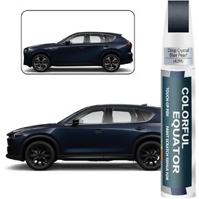 42M Deep Crystal Blue Pearl Touch Up Paint for Mazda, Car Paint Pen Scratch Repair Two-In-One Touch Up Paint, Premium Car Scratch Remover for Deep Scratches