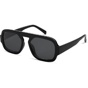 VANLINKER Retro Aviator Sunglasses for Women Men Trendy Square Sun Glasses Vintage Style VL9826-A